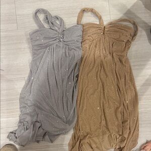 MANDEE VINTAGE 2000s silver and gold Gowns with Sparkle Detail! NWT